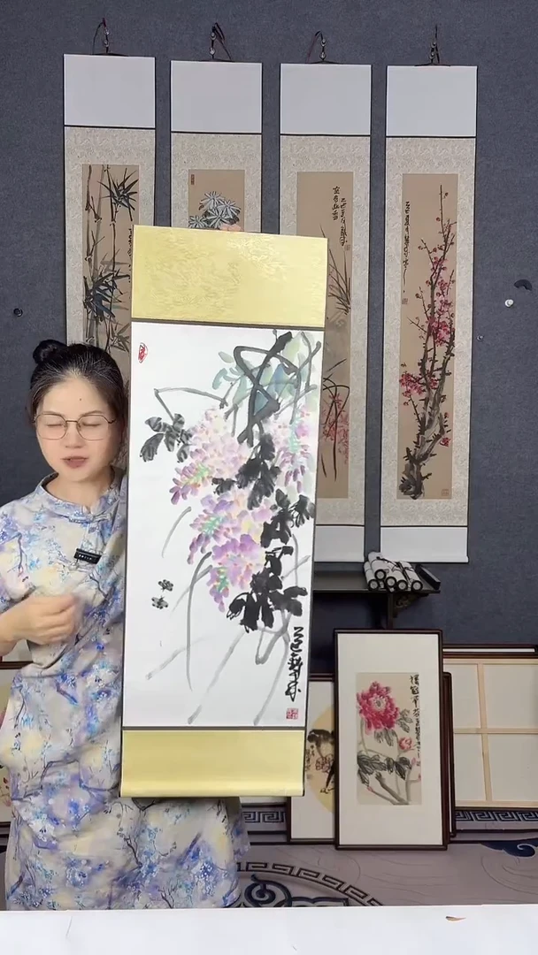 国画92*32吴铁成作品