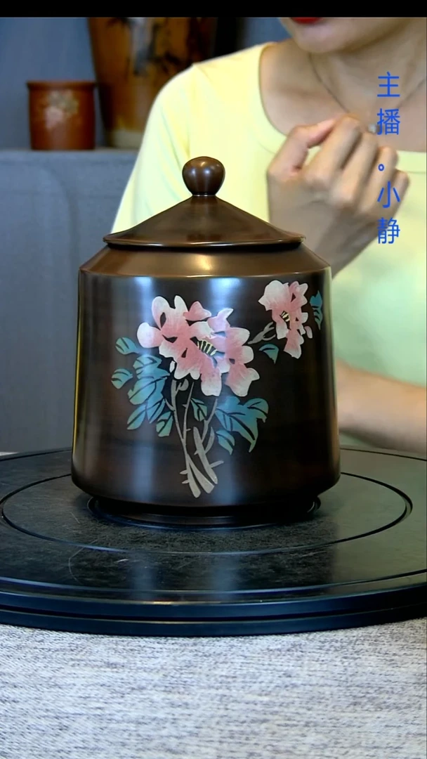 建水全手工紫陶茶罐精磨微瑕疵282