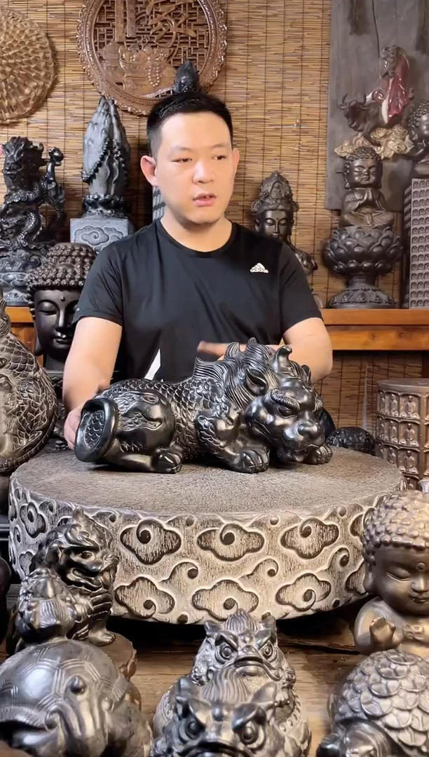 石材40貔貅天然青石雕刻