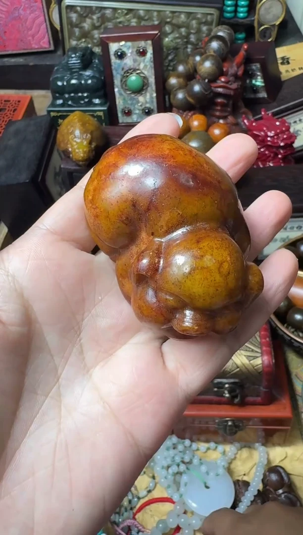 未镶嵌和田玉（翠青玉）摆件主播推荐：一物一拍，讲解为准！