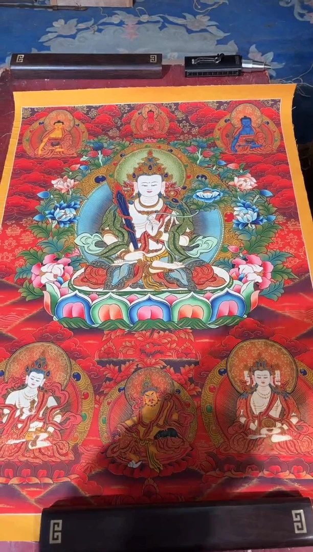 卷轴画龙妹的唐卡tk16