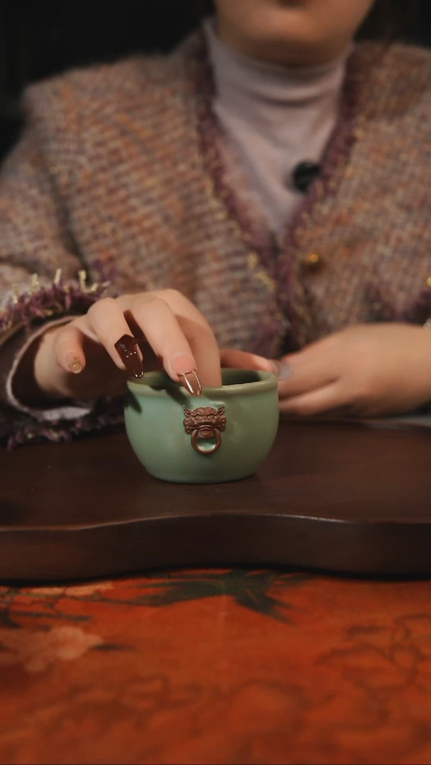 杯子瓷汝州原产地原矿仿古老釉q