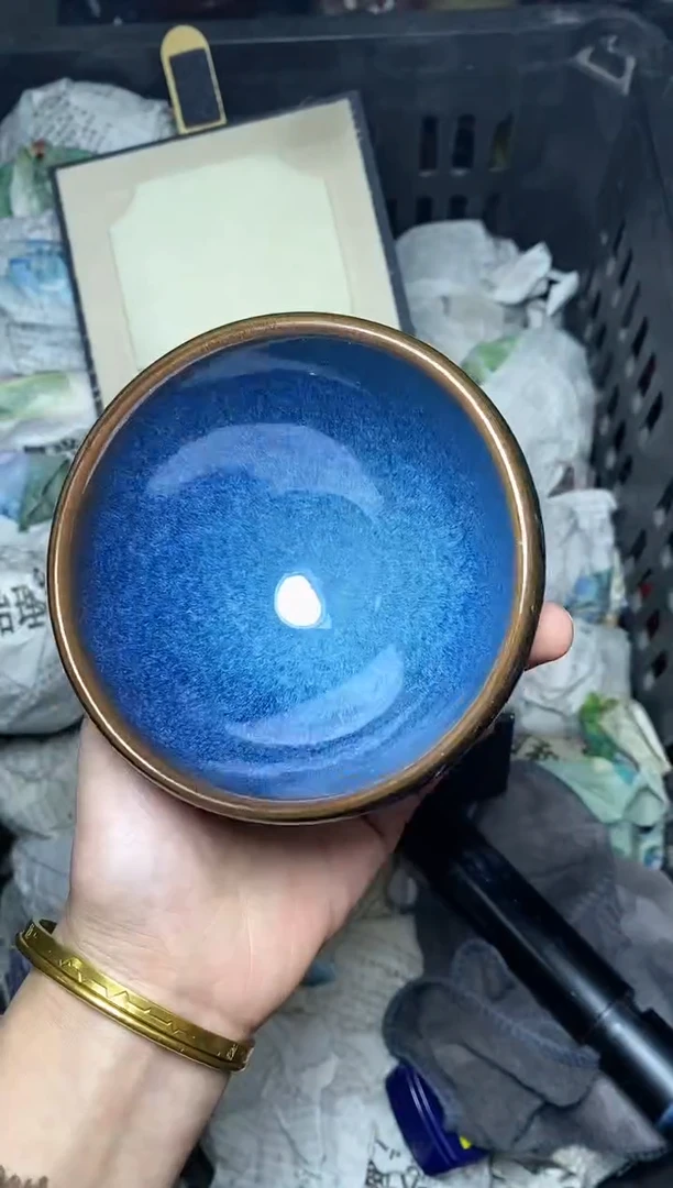 【闪购商品】茶盏回蓝 钵 盏三疯建盏茶器