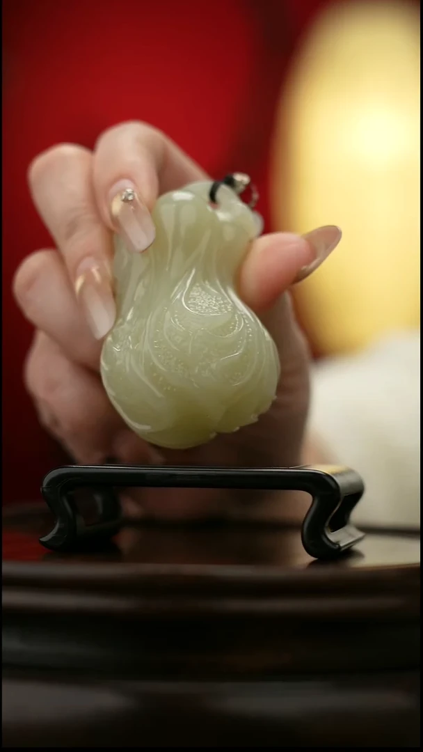 玉【手握百财】天然玉石手把件