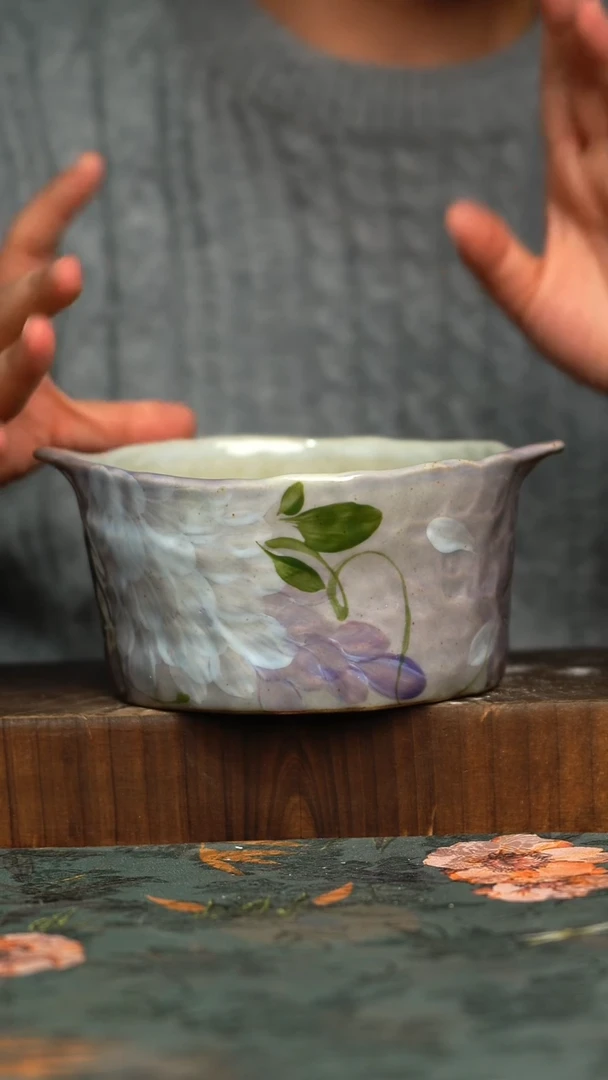 杯釉下彩手工手绘同款陶器