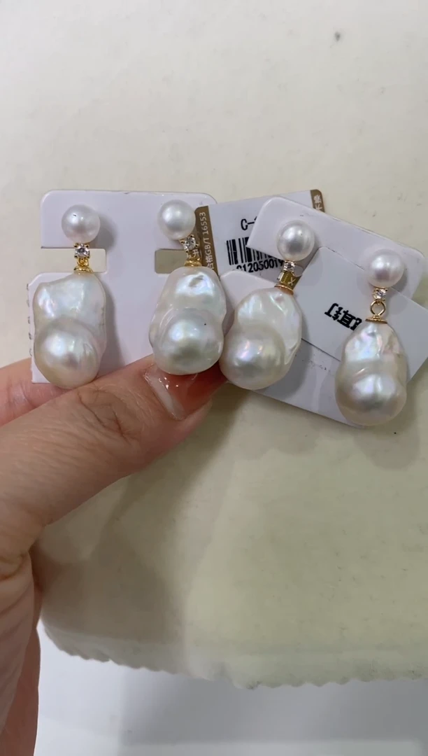 【闪购商品】淡水珍珠LL未镶嵌淡水珍珠耳钉@@c1205
