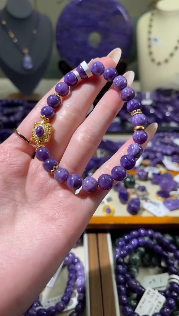 未镶嵌查罗石（紫龙晶）珠串8