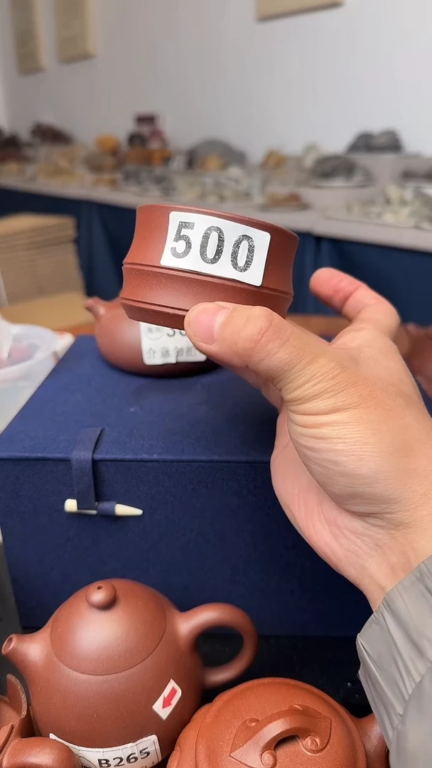 茶壶紫砂森500红清水竹节杯