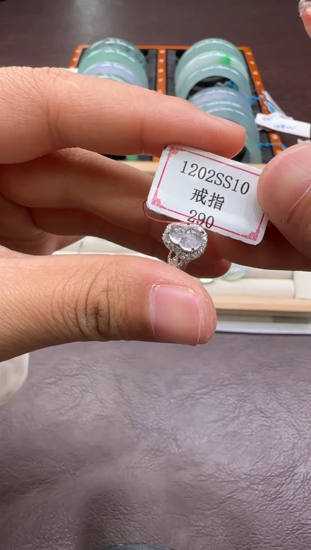 银S925镶嵌戒指翡翠1202SS10