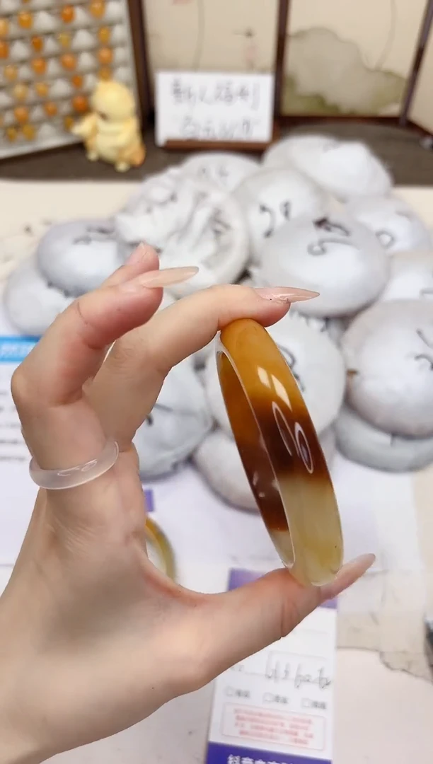 石英质玉手镯未镶嵌251-财气镯-圈口61