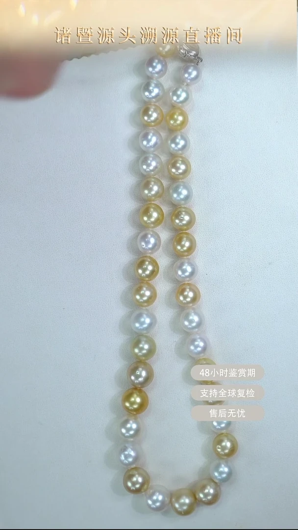 未镶嵌颈饰海水珍珠DY海水白金混彩项链 9-12mm