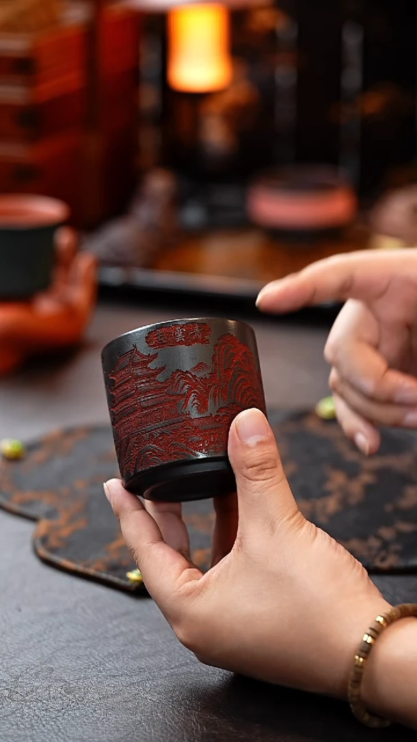 茶杯紫砂主人杯石黄