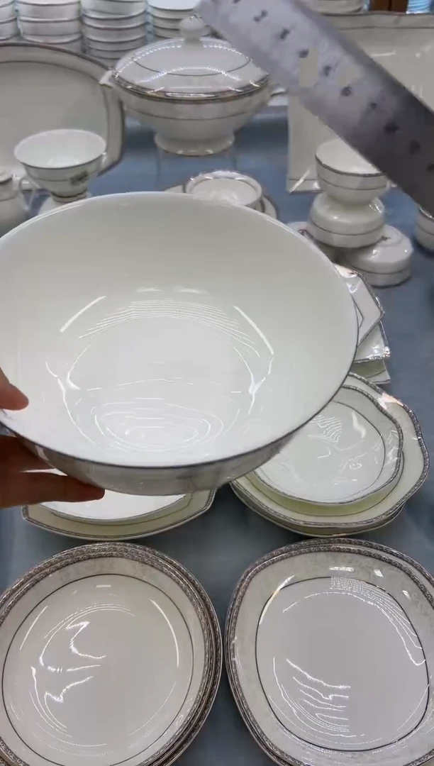 骨瓷玲珑9金顶1个送大勺1个