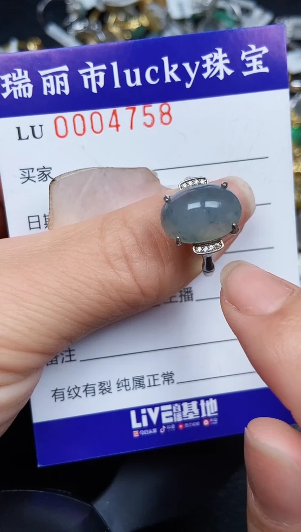 翡翠银S925镶嵌颈饰4758