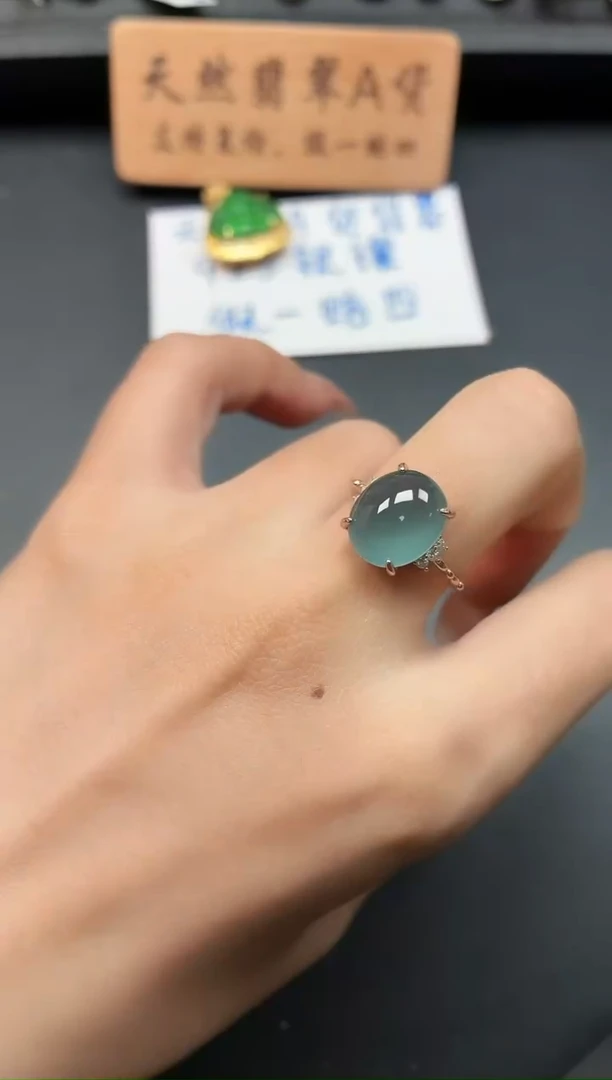 银S925镶嵌戒指翡翠1111