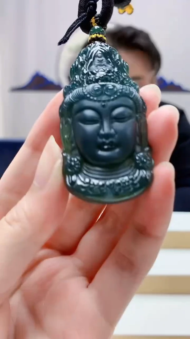 未镶嵌定制翡翠5060zm-毛货挂件出人头地42