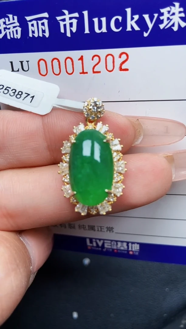 【闪购商品】翡翠颈饰银S925镶嵌1202