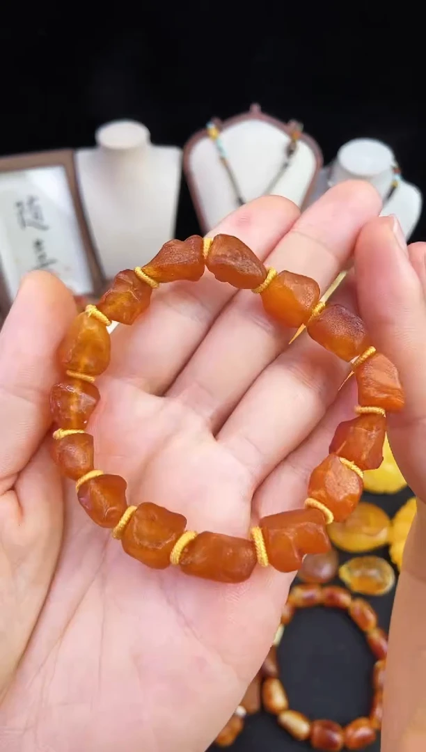 琥珀未镶嵌珠宝奇石柒月