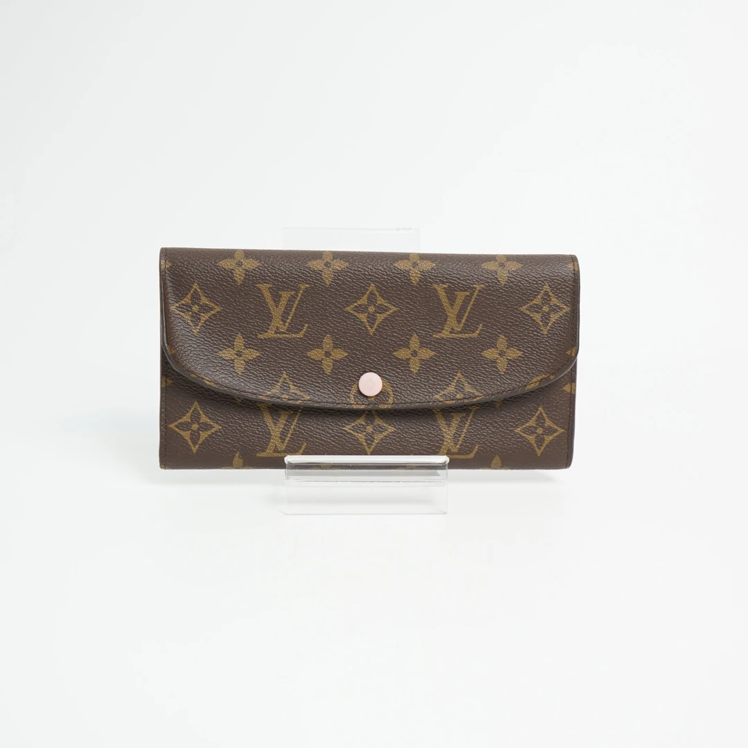 95新 LouisVuitton/路易威登 粉豆豆钱包老花/DS010734