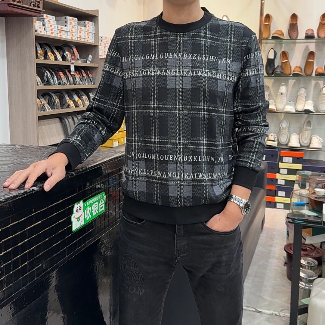 【大公道实体】新款时尚休闲百搭男士欧版圆领卫衣86175