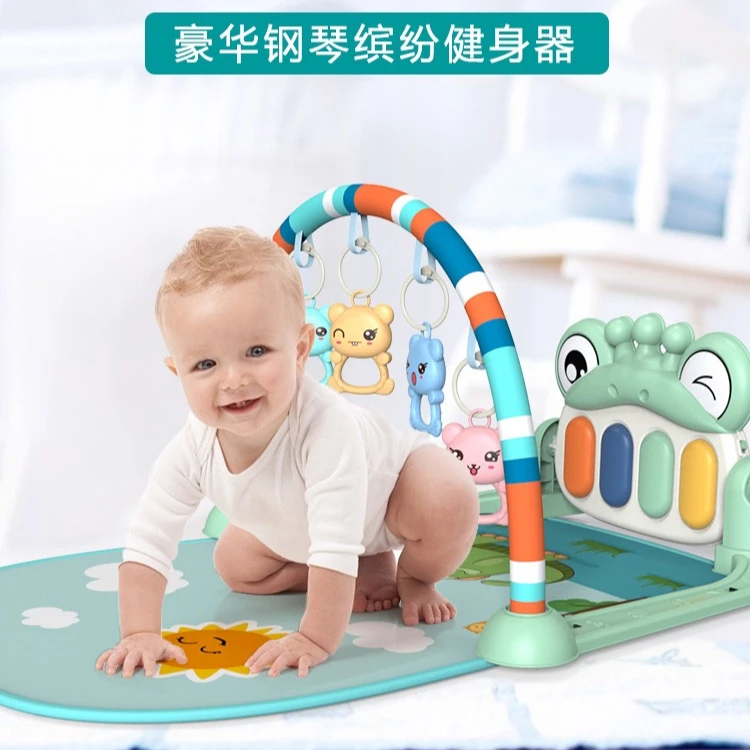 婴幼儿玩具0-3-6-7个月男女宝宝学习脚踏钢琴健身架床铃解双手