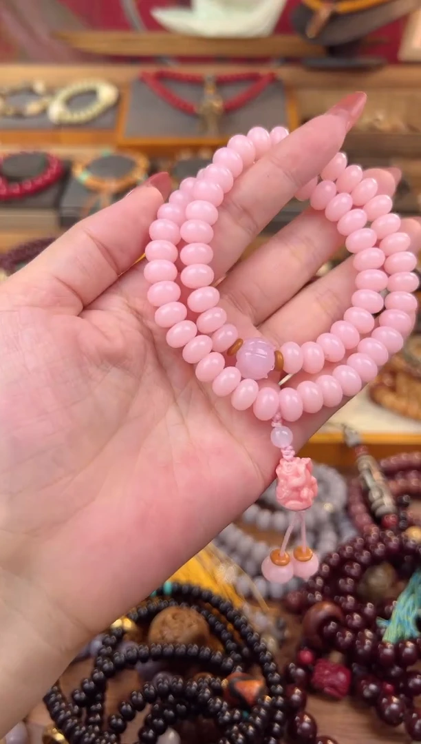 【闪购商品】菩提根/象牙果手串冰粉貔貅双圈6*9mm