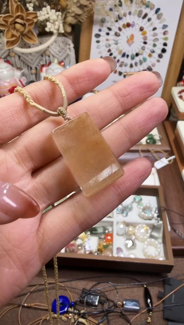 水晶摆件未镶嵌无事牌