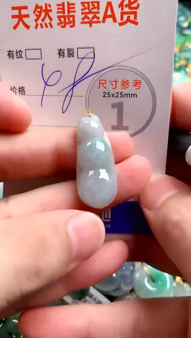 翡翠18K金镶嵌颈饰24000614