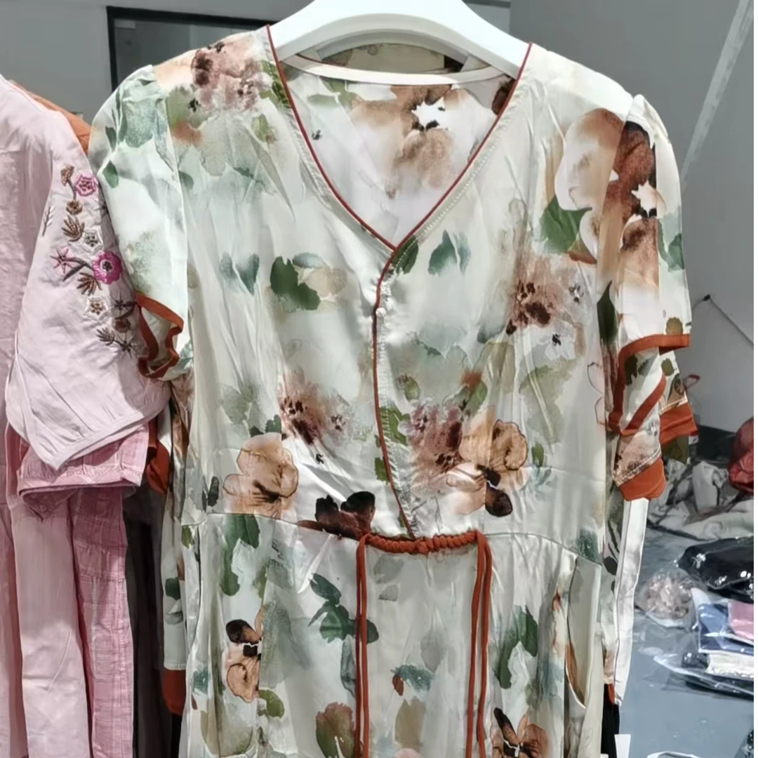 073 连衣裙洋气女士小花