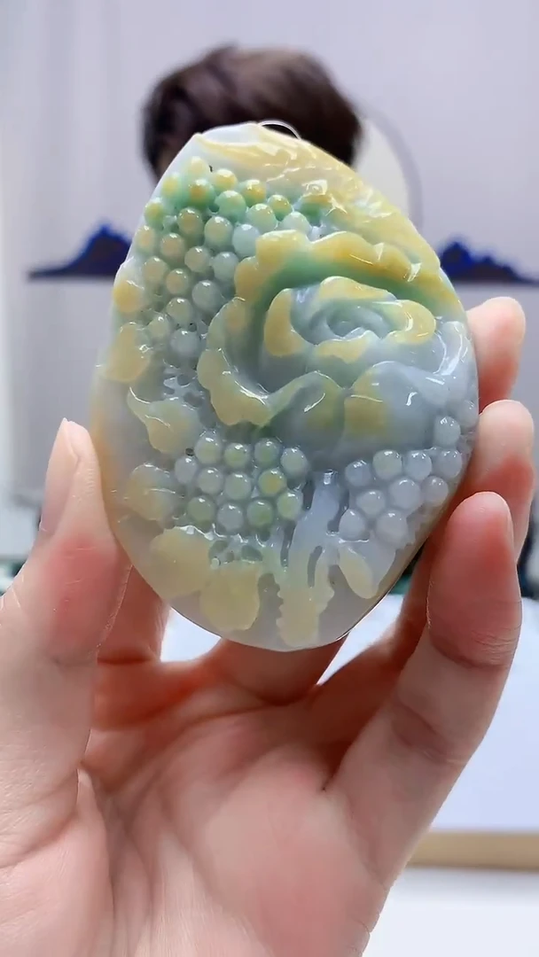 未镶嵌定制翡翠5159zm-毛货挂件27