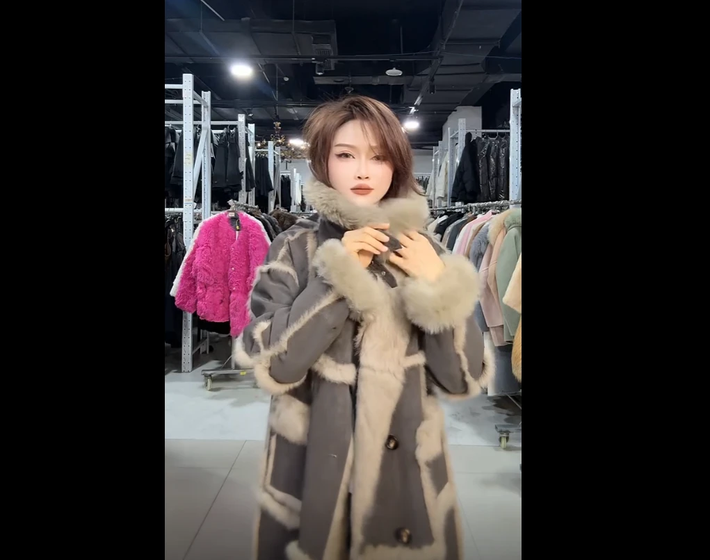 HERDERS (两面穿）长款百搭质感兔毛女款外套 257270
