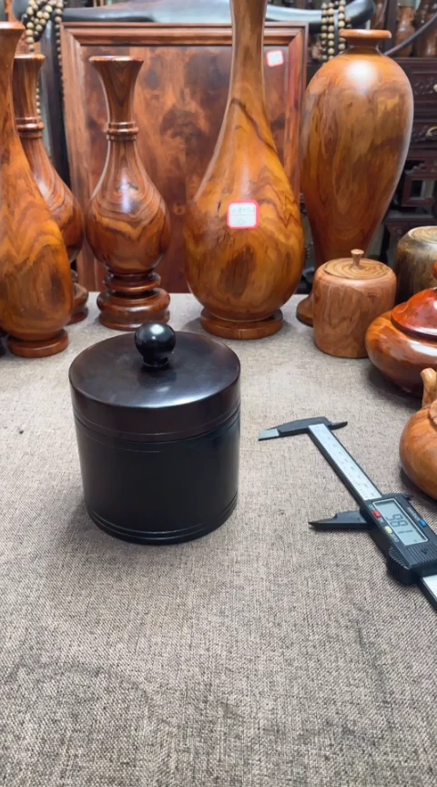 【闪购商品】交趾黄檀（大红酸枝）木艺酸枝木罐