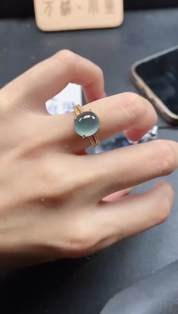 银S925镶嵌戒指翡翠51151