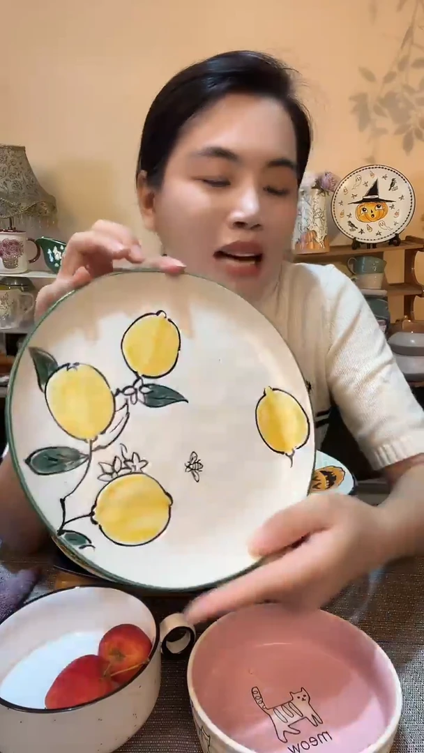 瓷片8英寸盘 微瑕介意勿拍