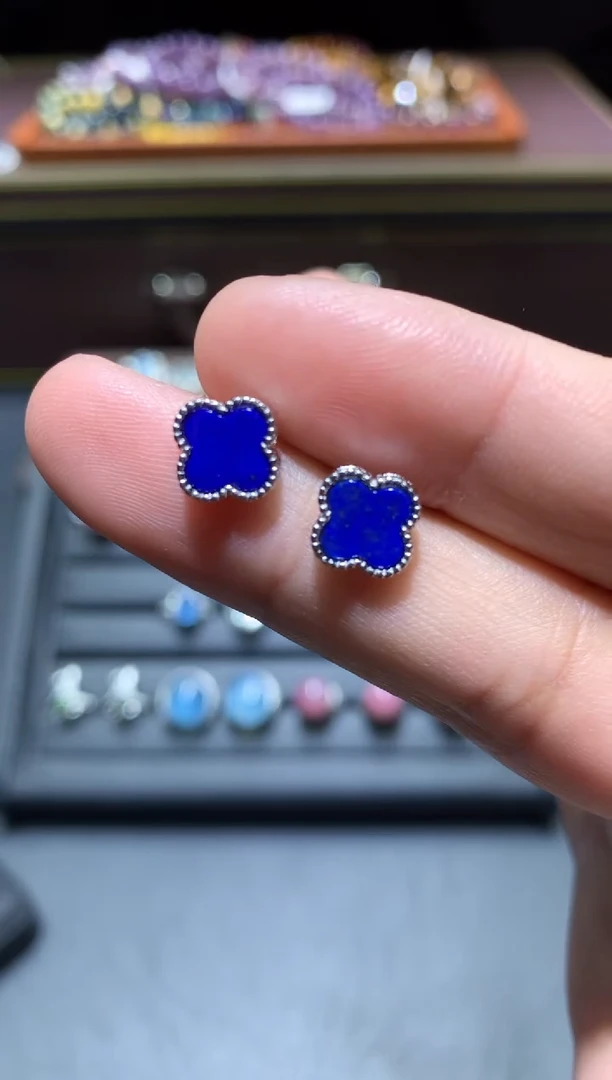 【闪购商品】青金石耳饰未镶嵌A79（随机性发货只发一单）