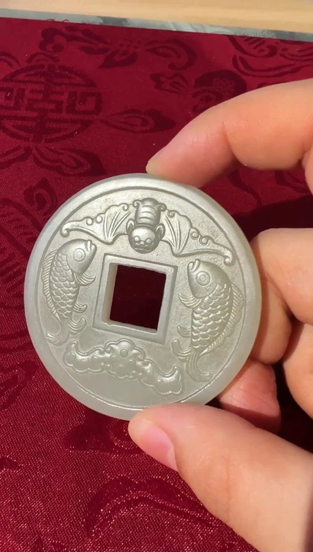 【闪购商品】和田玉挂件未镶嵌09双鱼璧