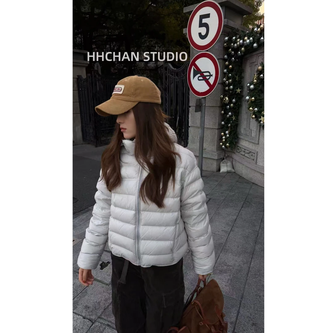 HH.CHAN“高智休闲”90新国标白鹅绒零压感连帽排骨羽绒HH55Q40276