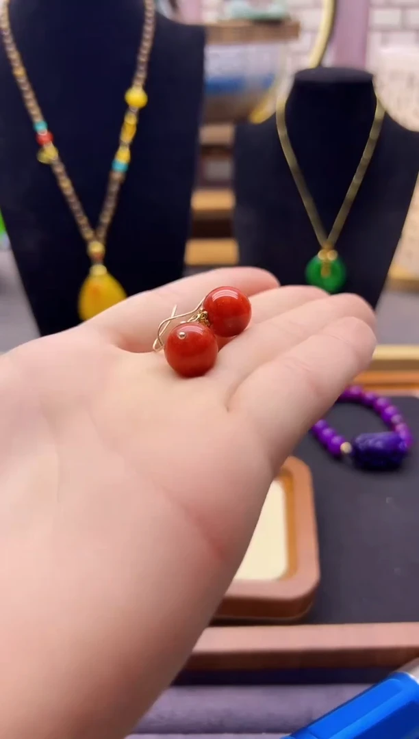 【闪购商品】翡翠耳饰14K金镶嵌E358