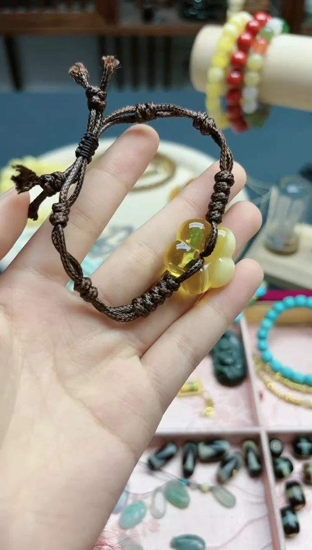 【闪购商品】蜜蜡裸石未镶嵌蜜蜡小花手绳*1 YX