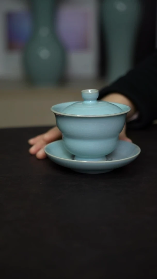 杯子瓷福禄盖碗全手工