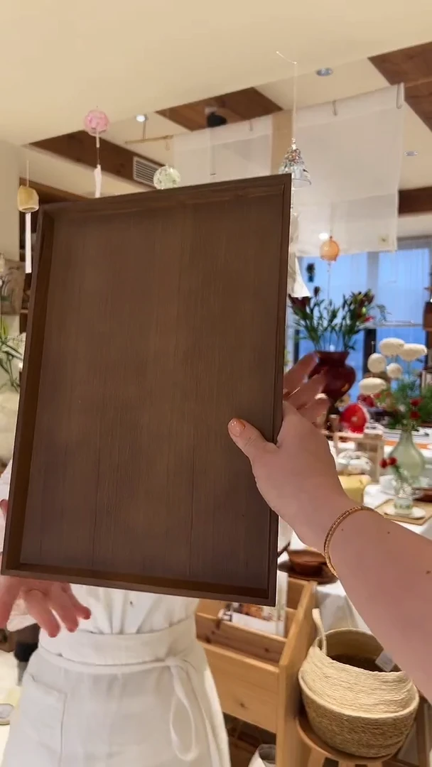 茶道摆件0000深色方形托盘1112