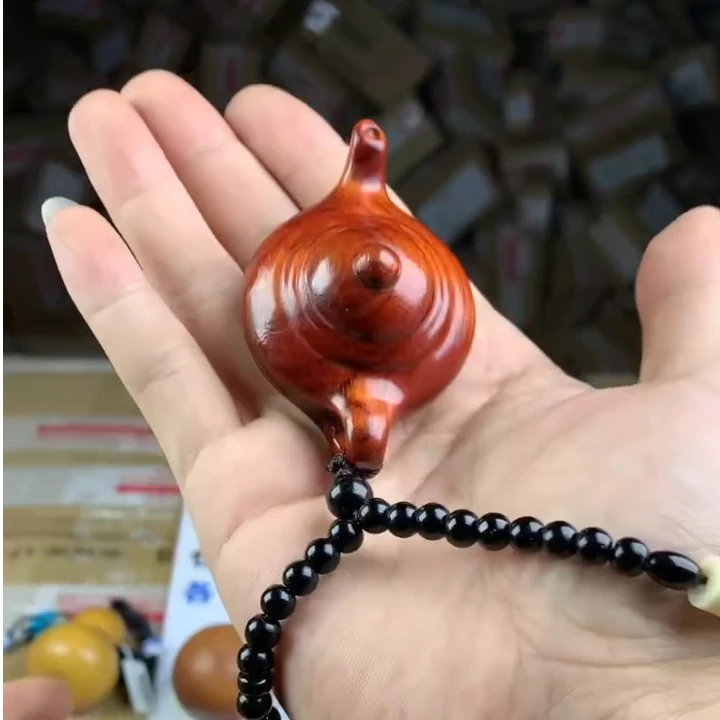 檀木把把壶手把件编号 A039