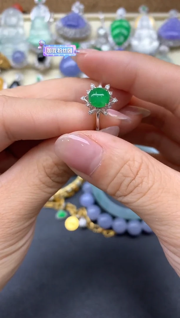 【闪购商品】翡翠戒指18K金镶嵌326-中国好珍宝