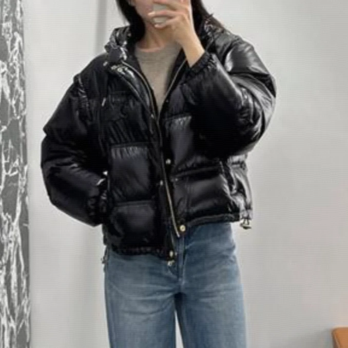 未使用 Celine/思琳 Celine 长袖拉链羽绒服 黑色36