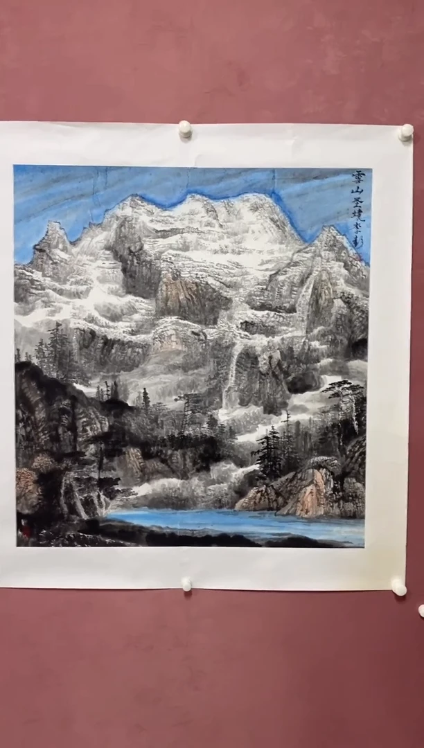 国画李彭老师山水作品福利