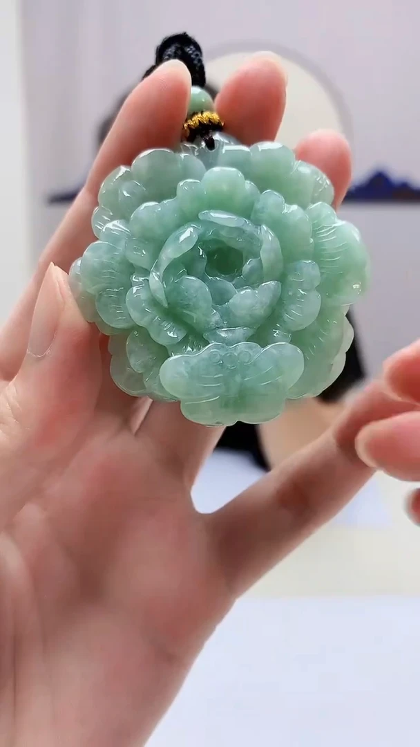 定制翡翠未镶嵌4902zm-毛货挂件53花牌