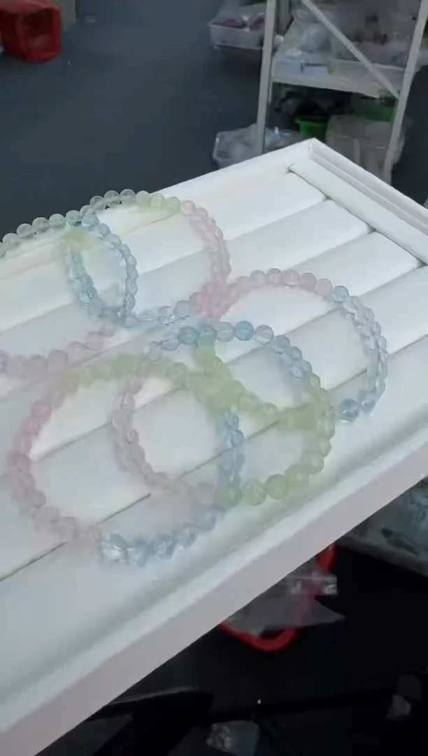 【闪购商品】水晶手链未镶嵌F019粉水海蓝葡萄三色款