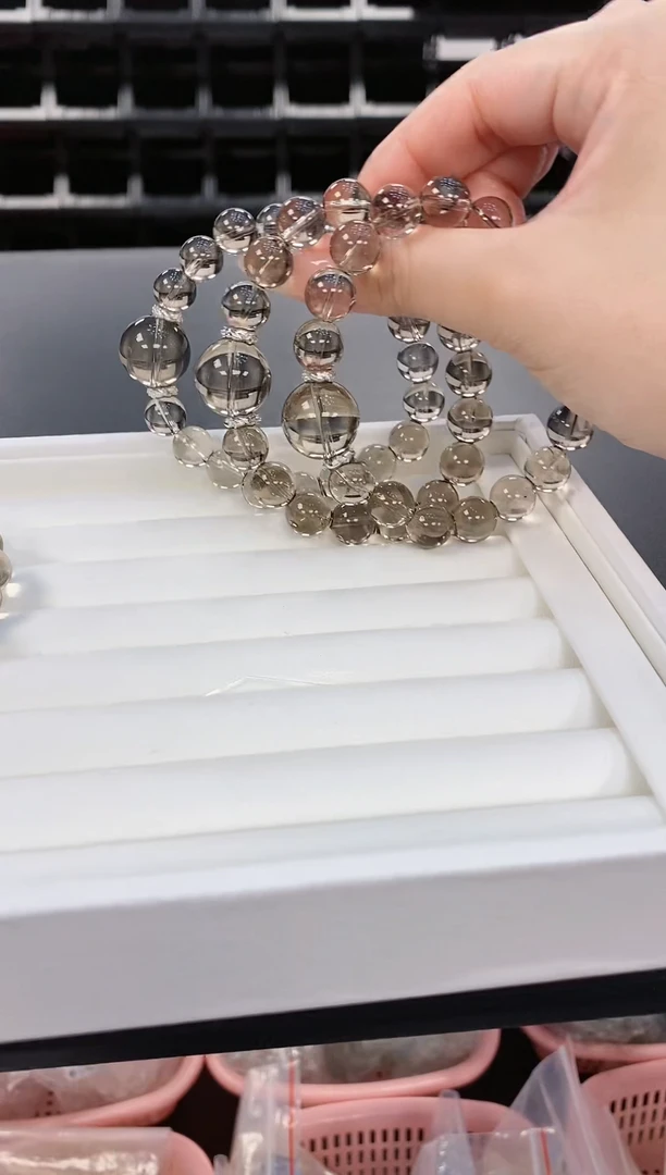 水晶手链合金630.21冰美式茶晶手串 多样性发其一