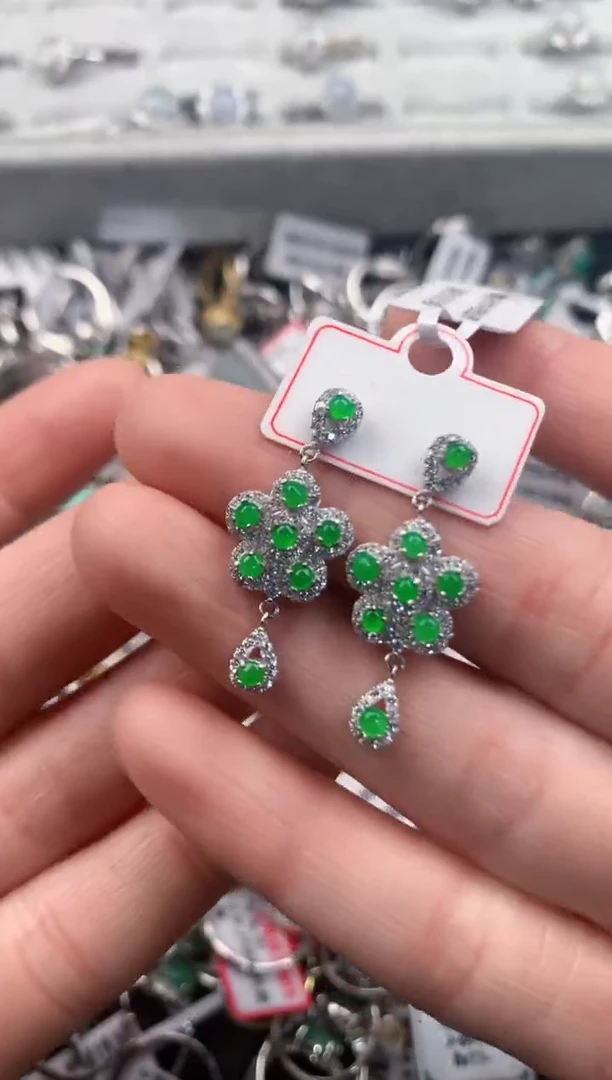 银S925镶嵌戒指翡翠1                           5