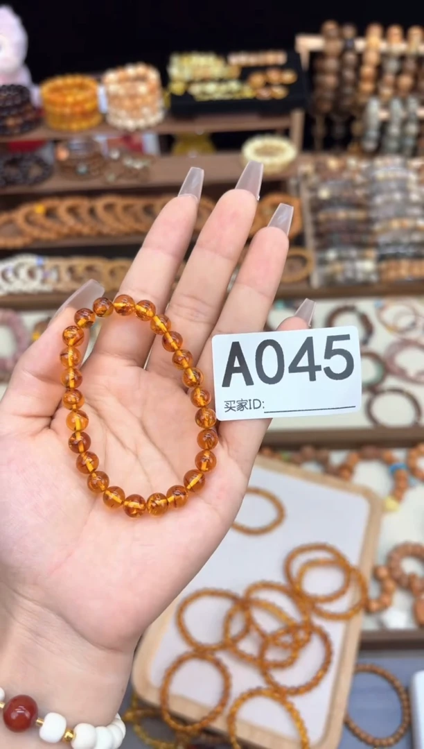 未镶嵌琥珀手链A045